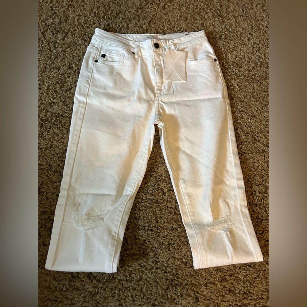 NWT Kancan white skinny’s size 26
